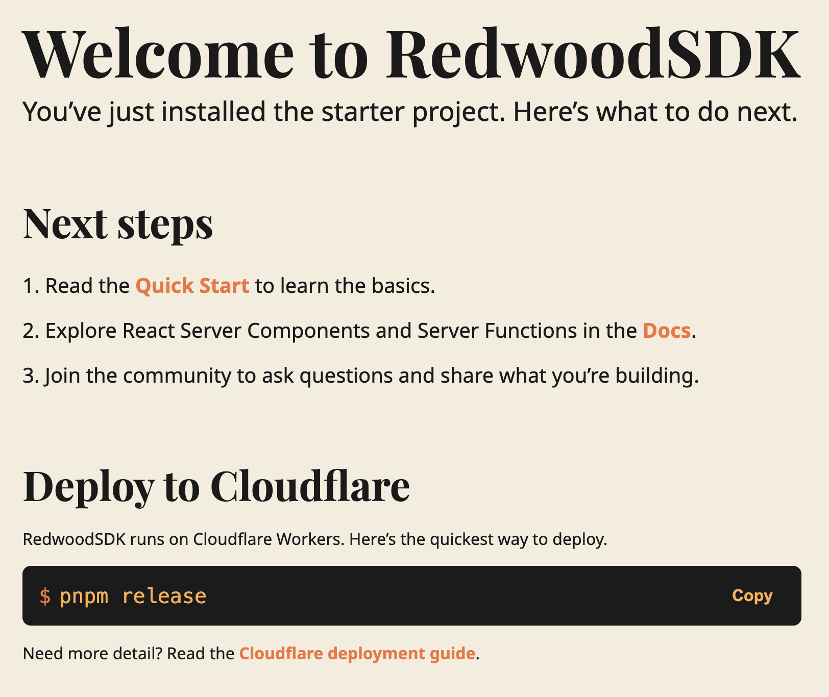screenshot of web browser showing "Welcome" page